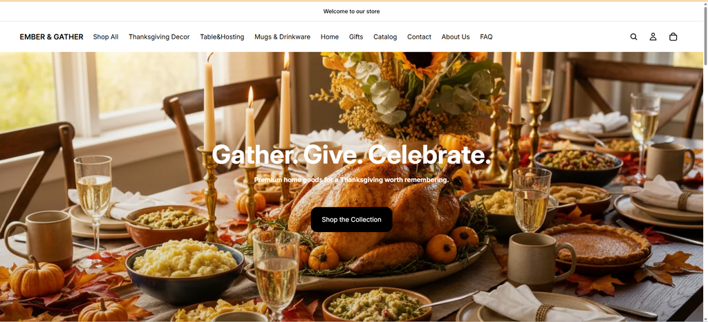 Seasonal Thanksgiving Store — Complete Digital Styling Kit